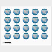 Sticker Rond Baleine (Feuille)
