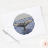 Sticker Rond Baleine (Enveloppe)