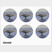 Sticker Rond Baleine (Feuille)