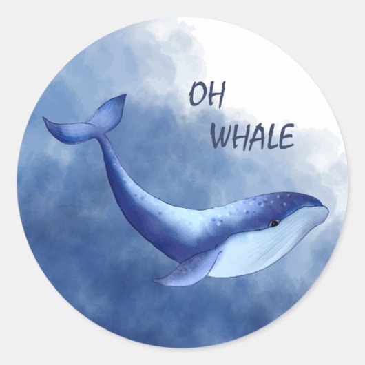 Sticker Rond Baleine (Devant)