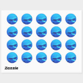 Sticker Rond Baleine à bosse (Feuille)
