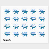 Sticker Rond Baleine à bosse (Feuille)