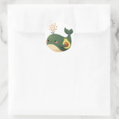 Sticker Rond Baleine Avocat (Sac)