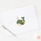 Sticker Rond Baleine Avocat (Enveloppe)