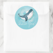 Sticker Rond Baleine d'anniversaire Merci (Sac)