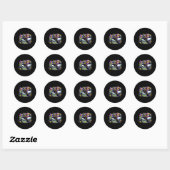 Sticker Rond Baleine de Mardi Gras Orca (Feuille)