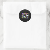 Sticker Rond Baleine de Mardi Gras Orca (Sac)