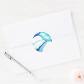 Sticker Rond Baleine Écrasée (Enveloppe)