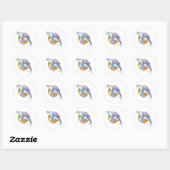 Sticker Rond Baleine Fly (Feuille)