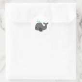 Sticker Rond Baleine grise (Sac)