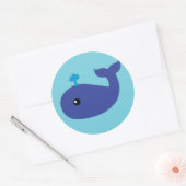Sticker Rond Baleine mignonne (Enveloppe)