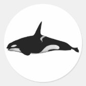 STICKER ROND BALEINE ORCA (Devant)