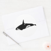 STICKER ROND BALEINE ORCA (Enveloppe)