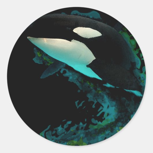 Sticker Rond Baleine tueuse (Devant)