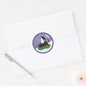 Sticker Rond Baleine tueuse Orca Christmas (Enveloppe)