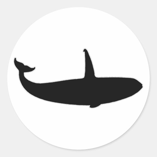 Sticker Rond Baleine tueuse - Orca (illustration) (Devant)