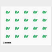 Sticker Rond Baleine verte (Feuille)
