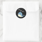 Sticker Rond Baleines, baleines, baleines Cute Sea Animal Pun D (Sac)