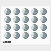 Sticker Rond Baleines dans l'océan (Feuille)