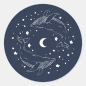 Sticker Rond Baleines dansantes (Devant)