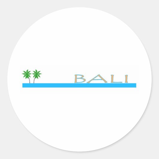 Sticker Rond Bali, Indonésie (Devant)