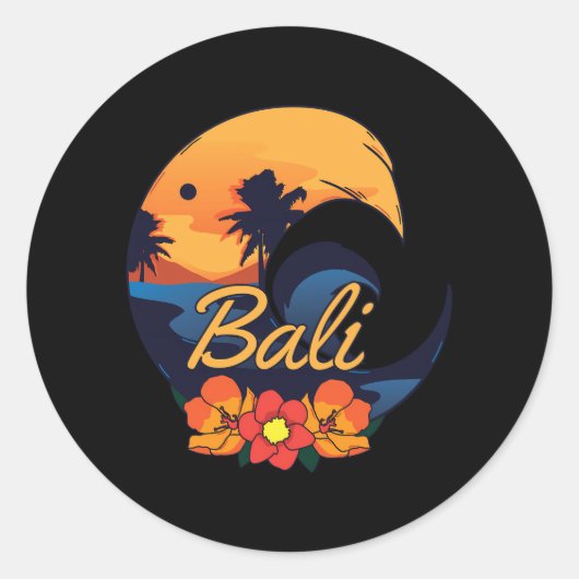 Sticker Rond Bali Voyages (Devant)
