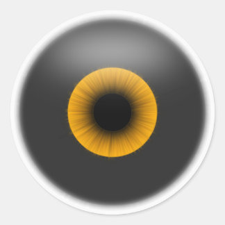 Sticker Rond Balise Balise Balise Balise Balise de l'oeil orang