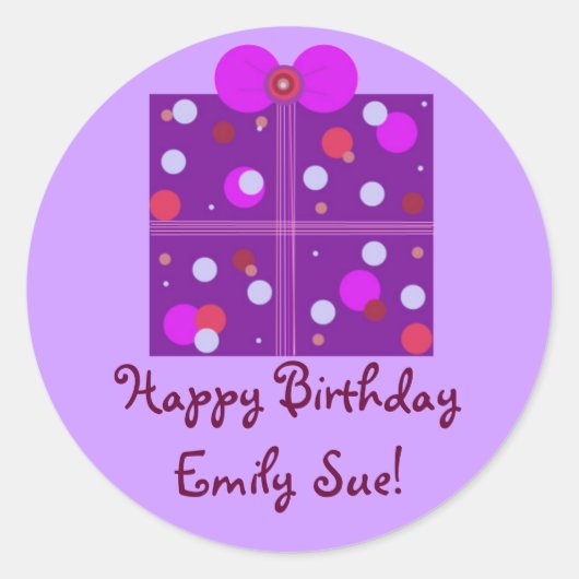 Sticker Rond Balise cadeau (Devant)