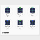Sticker Rond Balise cadeau (Feuille)