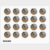 Sticker Rond Balise cadeau Allis Chalmers Chritsmas (Feuille)