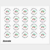 Sticker Rond Balise cadeau Danielle (Feuille)