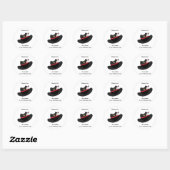 Sticker Rond Balise cadeau d'anniversaire Merci Cowboy (Feuille)