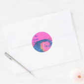 Sticker Rond Balise cadeau de conception de teinture de lacets (Enveloppe)