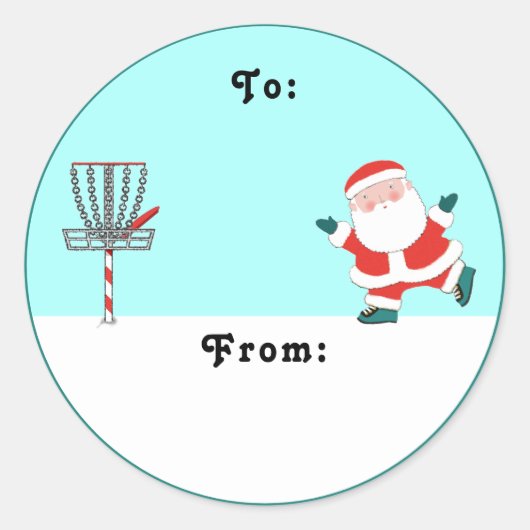 Sticker Rond Balise cadeau de golf de disque (Devant)