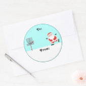 Sticker Rond Balise cadeau de golf de disque (Enveloppe)
