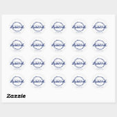 Sticker Rond Balise cadeau de Happy Hanoukka Snow Bubbles (Feuille)
