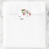 Sticker Rond Balise cadeau de Noël Mason Jar Country (Sac)