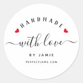 Sticker Rond Balise cadeau de script moderne personnalisé fait  (Devant)