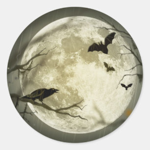 Sticker Rond Balise cadeau Halloween