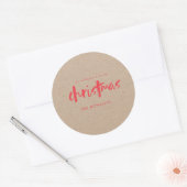 Sticker Rond Balise cadeau Kraft (Enveloppe)