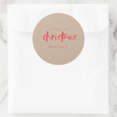 Sticker Rond Balise cadeau Kraft (Sac)