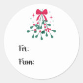 Sticker Rond Balise cadeau Mistletoe (Devant)
