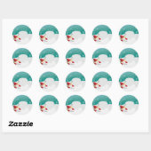 Sticker Rond Balise cadeau Nisse (Feuille)