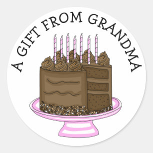 Sticker Rond Balise cadeau personnalisée   Un cadeau de