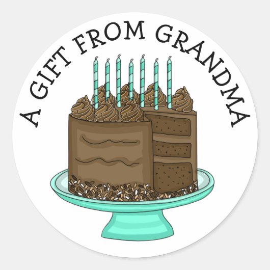 Sticker Rond Balise cadeau personnalisée | Un cadeau de (Devant)