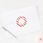 Sticker Rond Balise cadeau Red Stripe (Enveloppe)