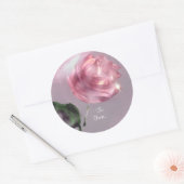 Sticker Rond Balise cadeau rose (Enveloppe)