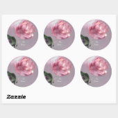 Sticker Rond Balise cadeau rose (Feuille)