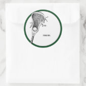 Sticker Rond Balise Cadeau vert Lacrosse (Sac)