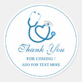 Sticker Rond Balise Cute Stethoscope Nurse Faver (Devant)